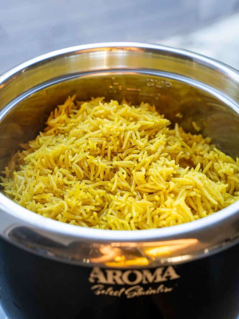 Yellow Rice in Rice Cooker