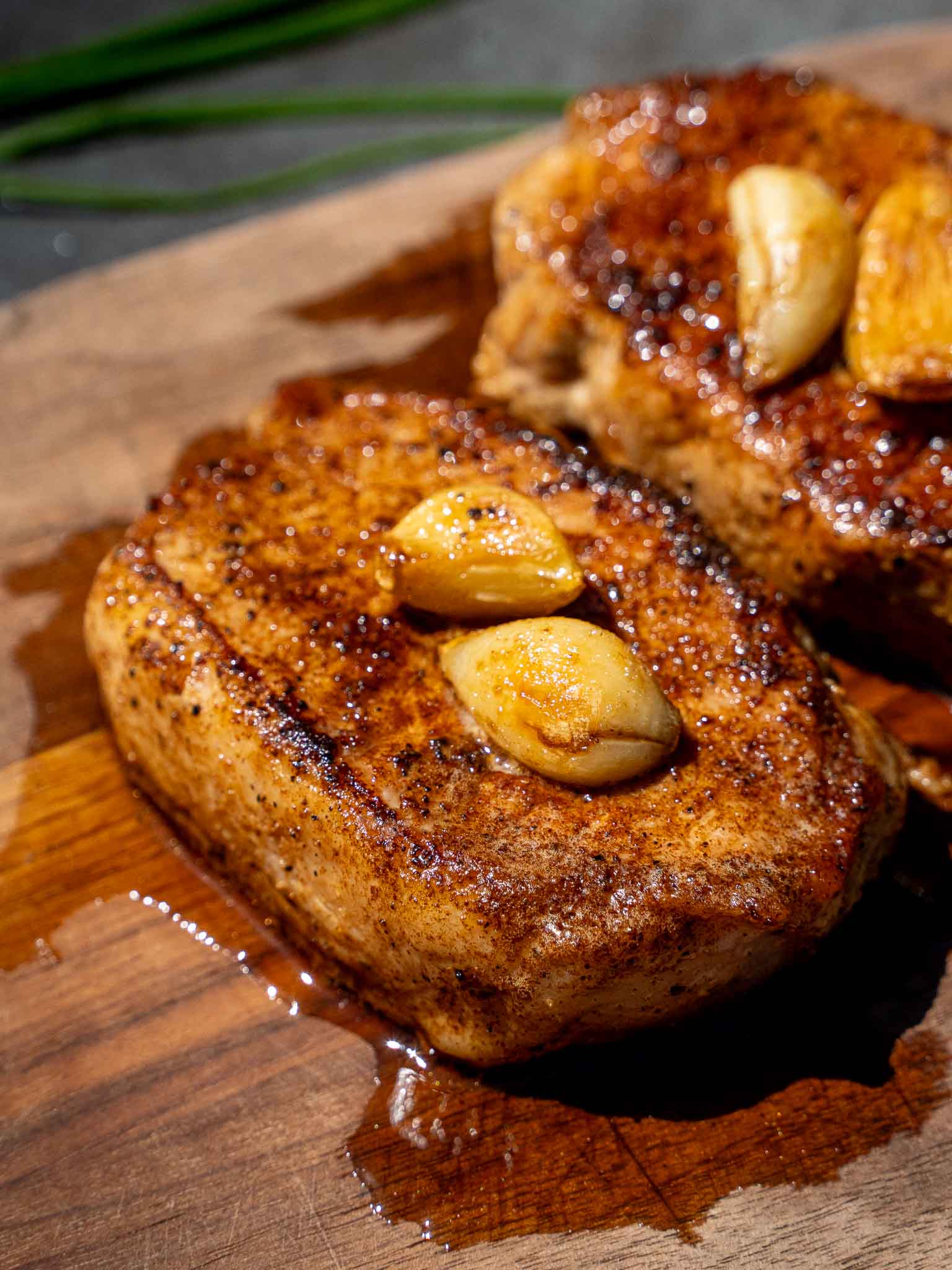 Pan seared pork chops